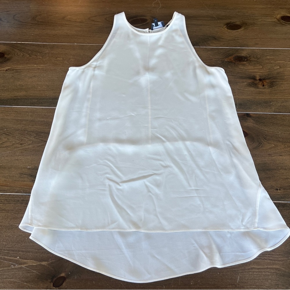 Theory Women's 'Kalstinn' Sleeveless Silk Tank Top/Blouse Ivory